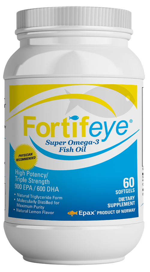Fortifeye OMEGA 3 Fish oil bottle