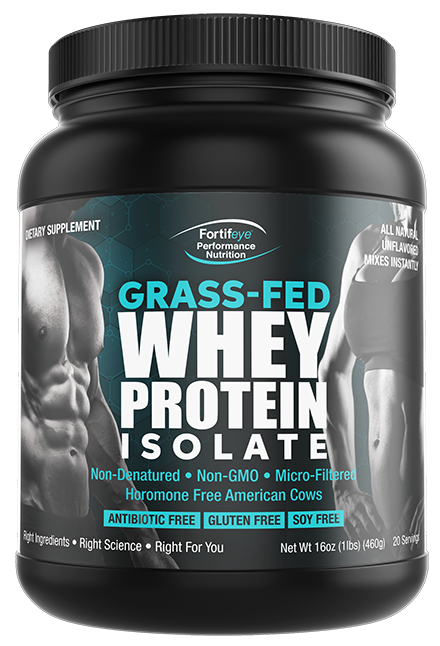 fortifeye grass fed whey protein isolate bottle