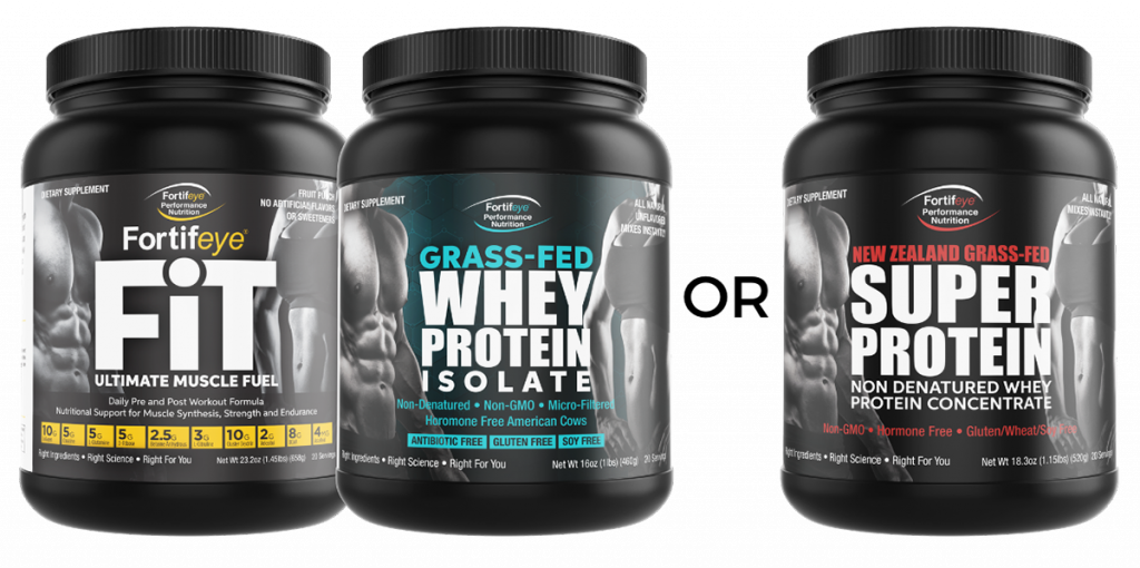 Performance Stacking Bundle - Fortifeye Fit Whey Protein and Super Protein bottles